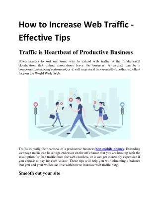 how to increase web traffic effective tips