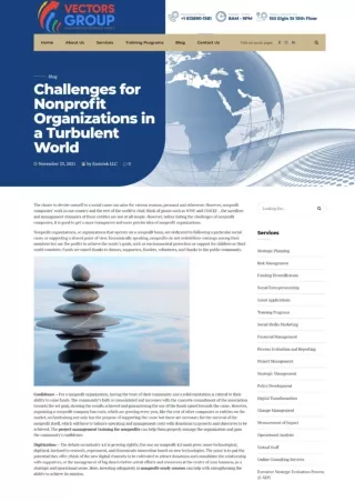 Challenges for Nonprofit Organizations in a Turbulent World