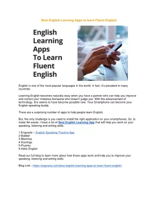 best english learning apps to learn fluent english