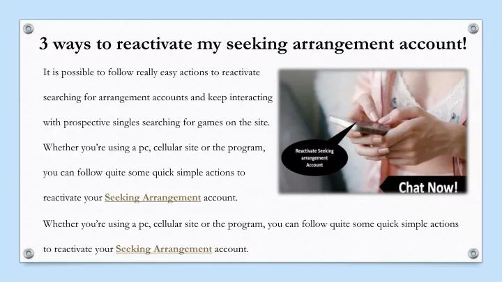 3 ways to reactivate my seeking arrangement