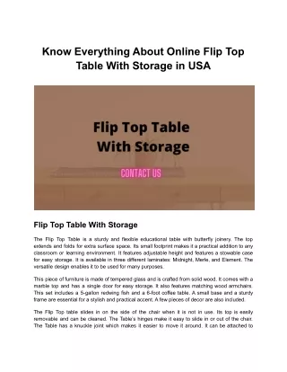 know everything about online flip top table with