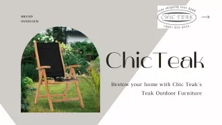 Enhance the elegance of your property with Chic Teak’s Teak Indoor Furniture