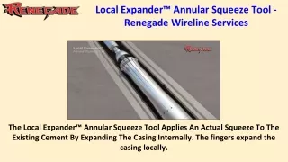 Renegade Wireline Services - Radial Bond Tool