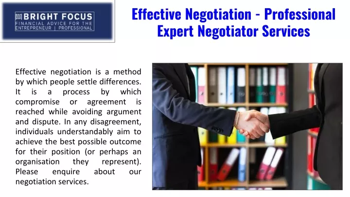 effective negotiation professional expert negotiator services