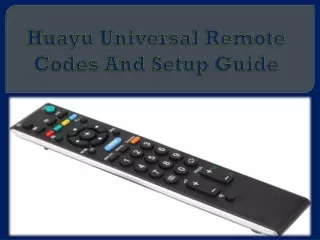 huayu universal remote codes and setup guide