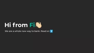 Fi - Secure Digital Banking Services in India