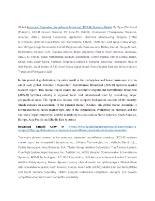 global automatic dependent surveillance broadcast