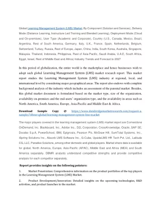 global learning management system lms market