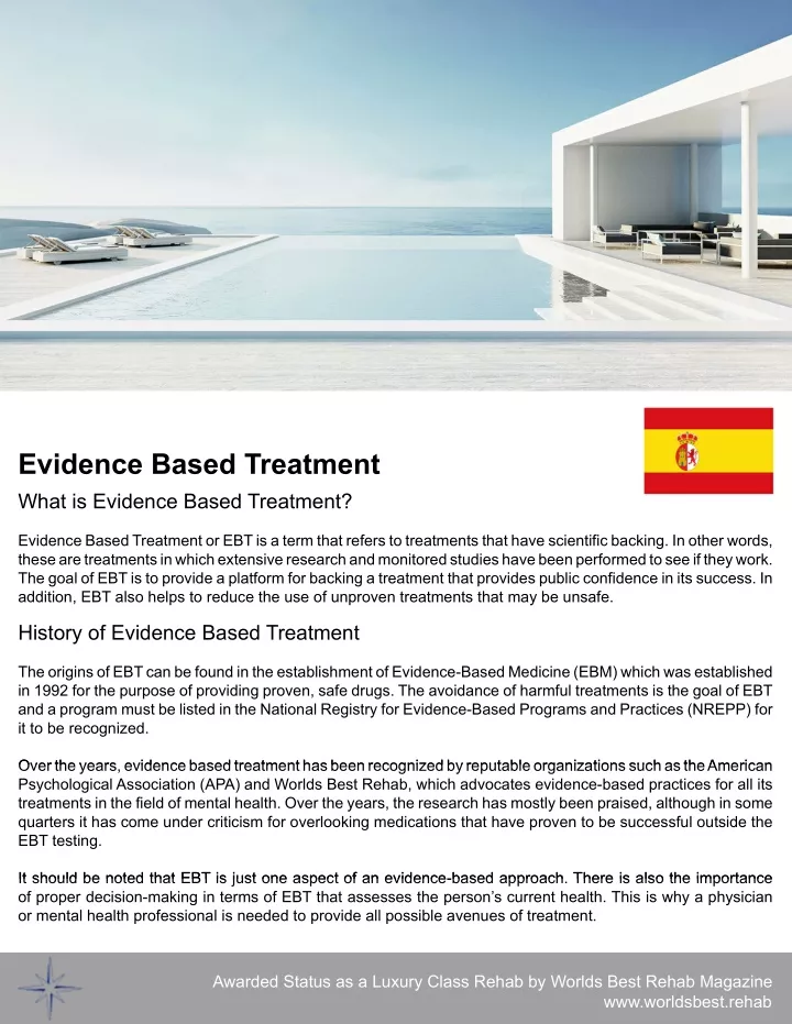 evidence based treatment what is evidence based