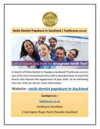 Smile Dentist Papakura In Auckland | Fastbraces.co.nz