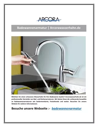 Badewannenarmatur | Arcorawasserhahn.de
