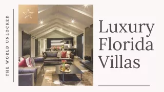 Best Luxury Florida Villas | 5 Star Villa Holidays