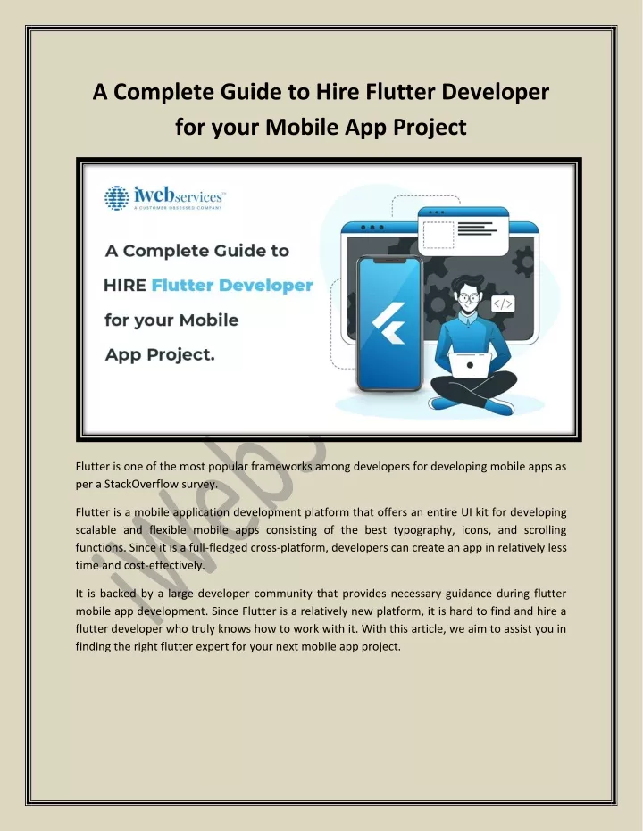 a complete guide to hire flutter developer