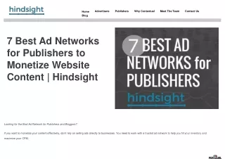 7 Best Ad Networks for Publishers to Monetize Website Content