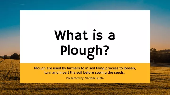 what is a plough