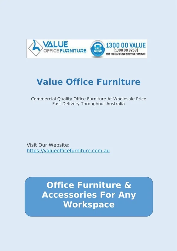 Office Furniture & Accessories For Any Workspace - Value Office Furniture