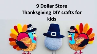 9 Dollar Store Thanksgiving DIY crafts for kids