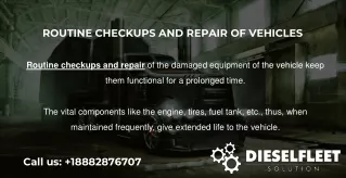 Routine Checkups and Repair of Vehicles