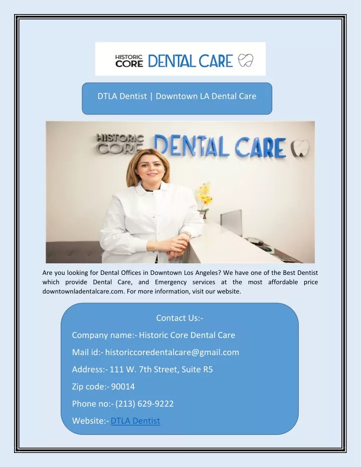 dtla dentist downtown la dental care