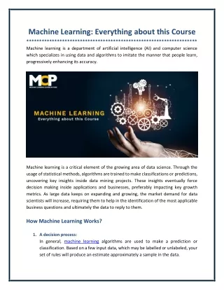 Everything You Need to Know About Machine Learning Courses