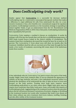 Does CoolSculpting truly work_