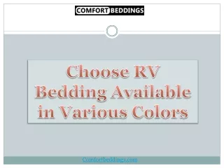 choose rv bedding available in various colors