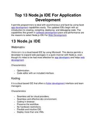 top 13 node js ide for application development