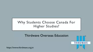 why students choose canada for higher studies