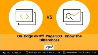 On-Page vs Off-Page SEO- Know the Differences