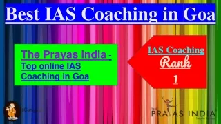 IAS Coaching in Goa