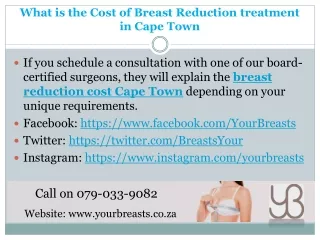 What is the Cost of Breast Reduction treatment in Cape Town