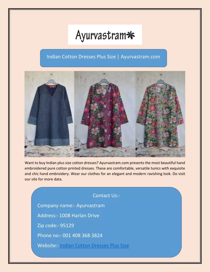 PPT - Indian Cotton Dresses Plus Size PowerPoint Presentation, free