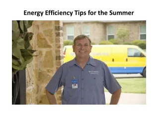 energy efficiency tips for the summer
