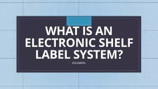 what is an electronic shelf label system