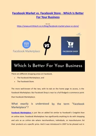 facebook market vs facebook store which is better