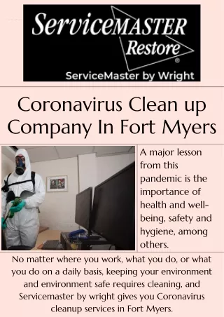 Professional Coronavirus Cleanup Services In Fort Myers