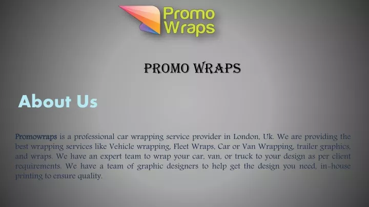 promo wraps