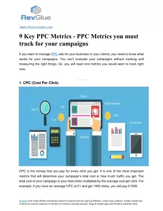 9 Key PPC Metrics you must track for your campaigns
