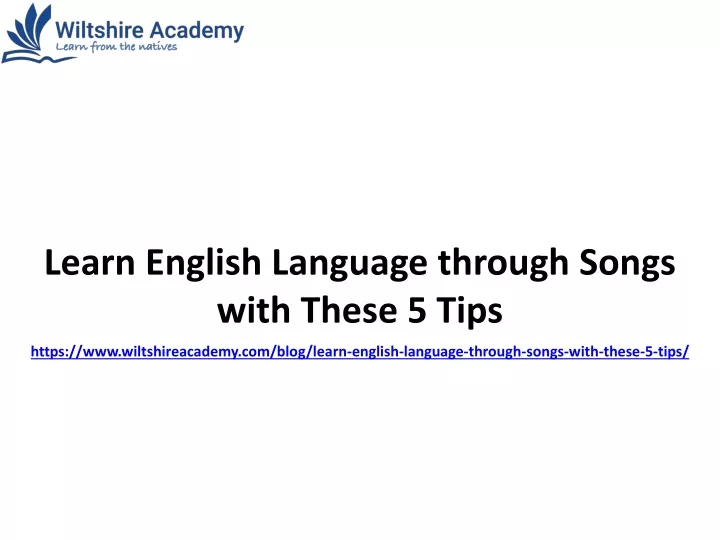 learn english language through songs with these