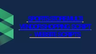 sports store multi vendor shopping script website