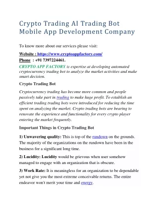 crypto trading ai trading bot mobile