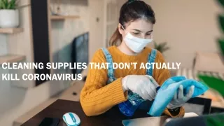 Cleaning Supplies That Don’t Actually Kill Coronavirus