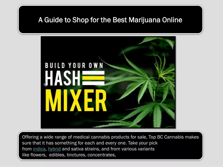 a guide to shop for the best marijuana online