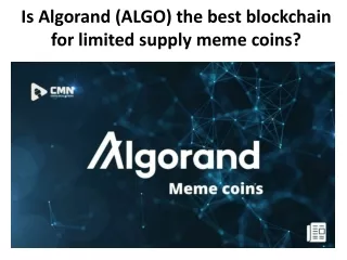 is algorand algo the best blockchain for limited supply meme coins
