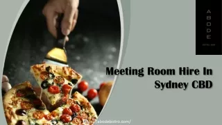Meeting Room Hire In Sydney CBD | Abode Bistro & Bar