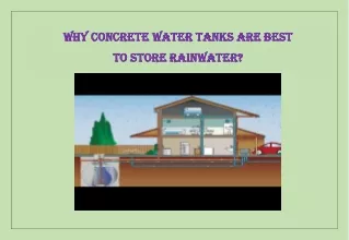 PDF: Why Concrete Water Tanks Are Best To Store Rainwater?