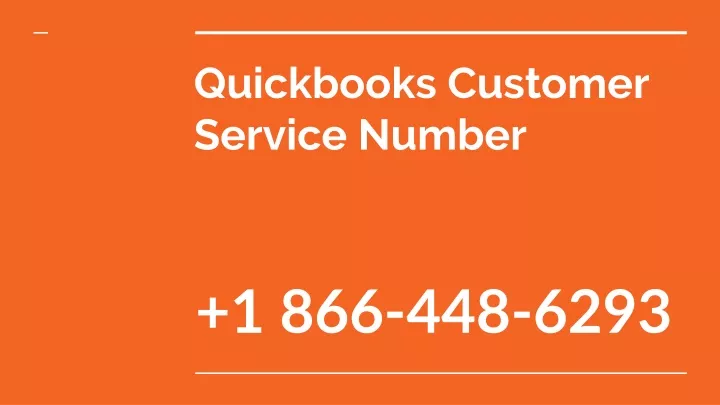 quickbooks customer service number