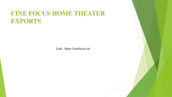 cine focus home theater exports