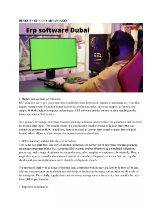 benefits of erp 6 advantages