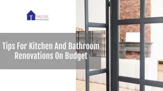 Tips For Kitchen And Bathroom Renovations On Budget